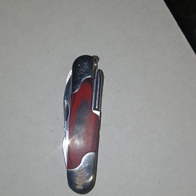 NIKKI Multi-Tool Pocket Knife Stainless Steel Wood Handle Corkscrew