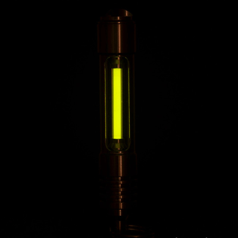 1 Pcs 3*22.5mm Titanium Luminous Tube Pendants Paracord Beads Key Ring Pendants