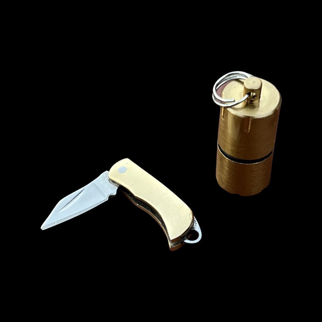mini lighter and mini knife keychain