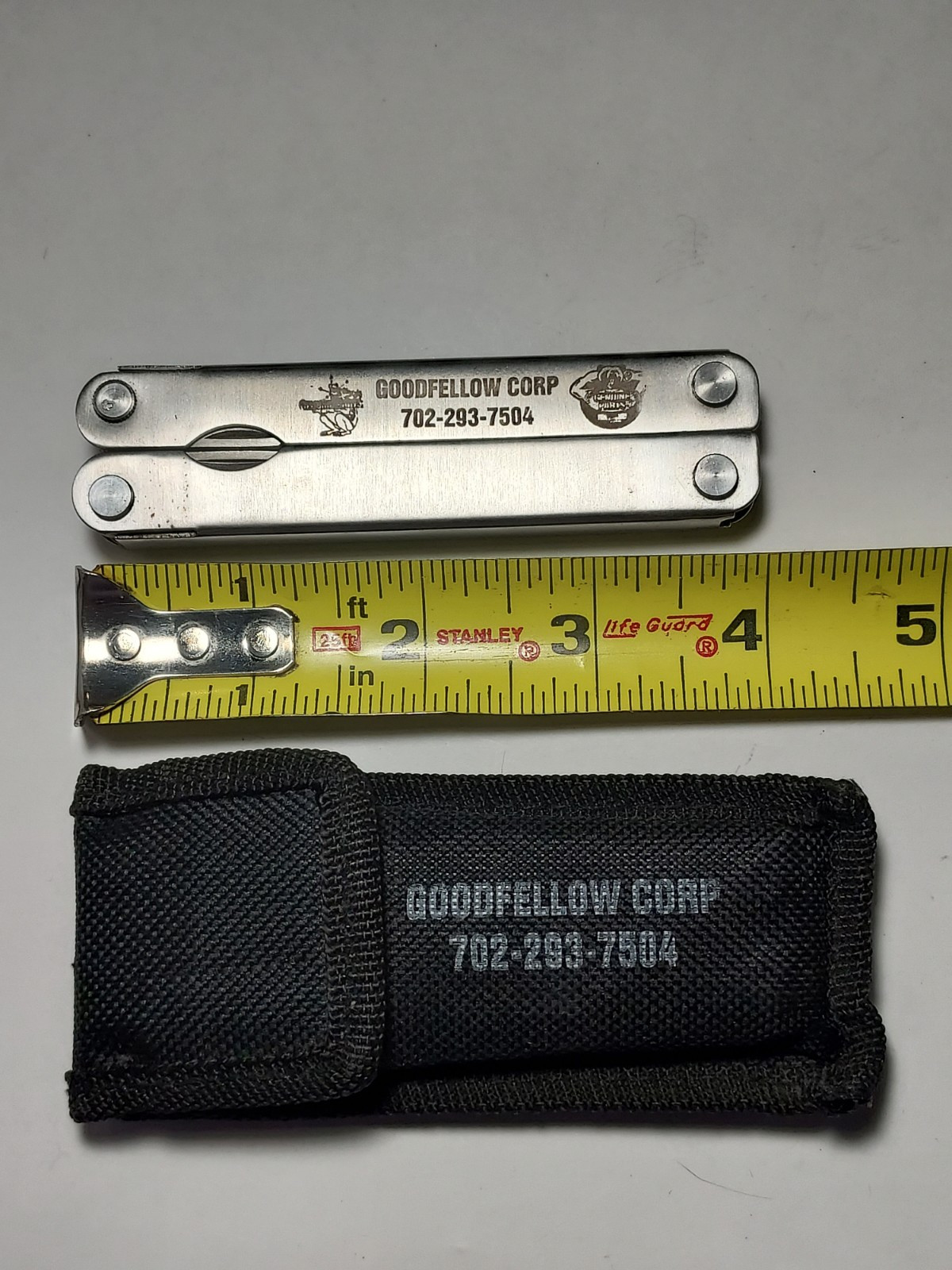 Multi Tool + Nylon Pouch advertising Goodfellow Corp – Pliers, Blade