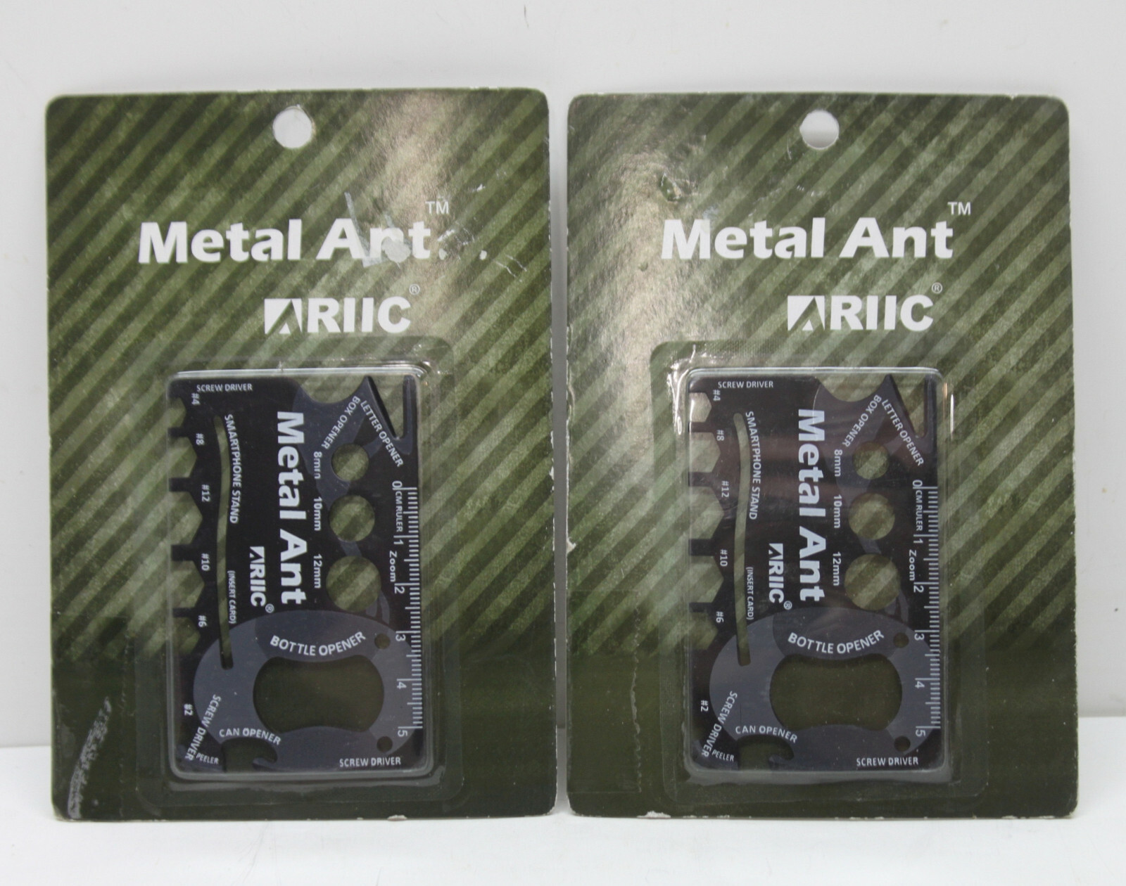 Lot 2 ARIIC Metal ANT 21-in-1 Multi-purpose Credit Card Size Pocket Tool Wallet