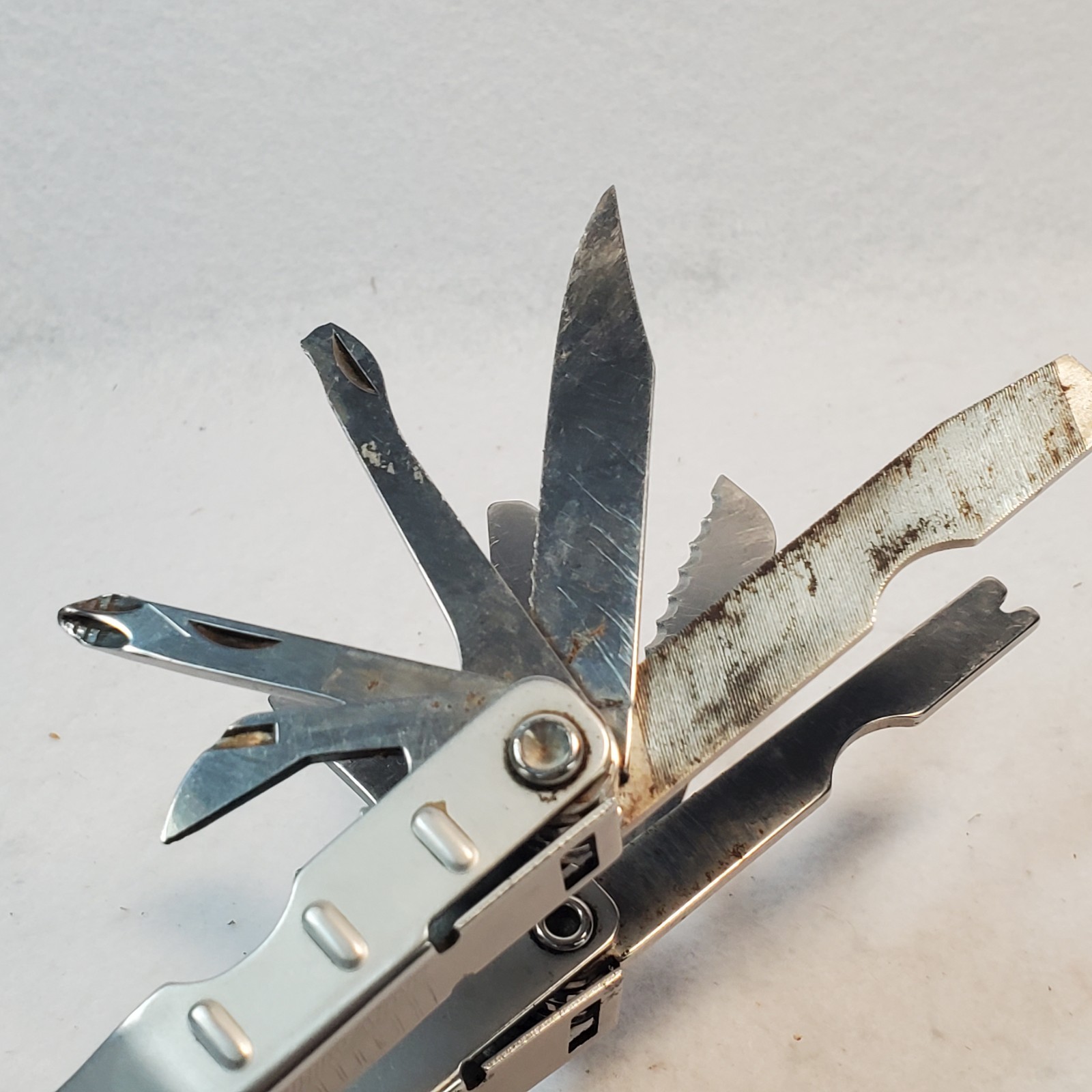 Vintage Schrade USA Tough-Tool ST1 Multi-Tool, Pliers Knife W/ Leather Sheath