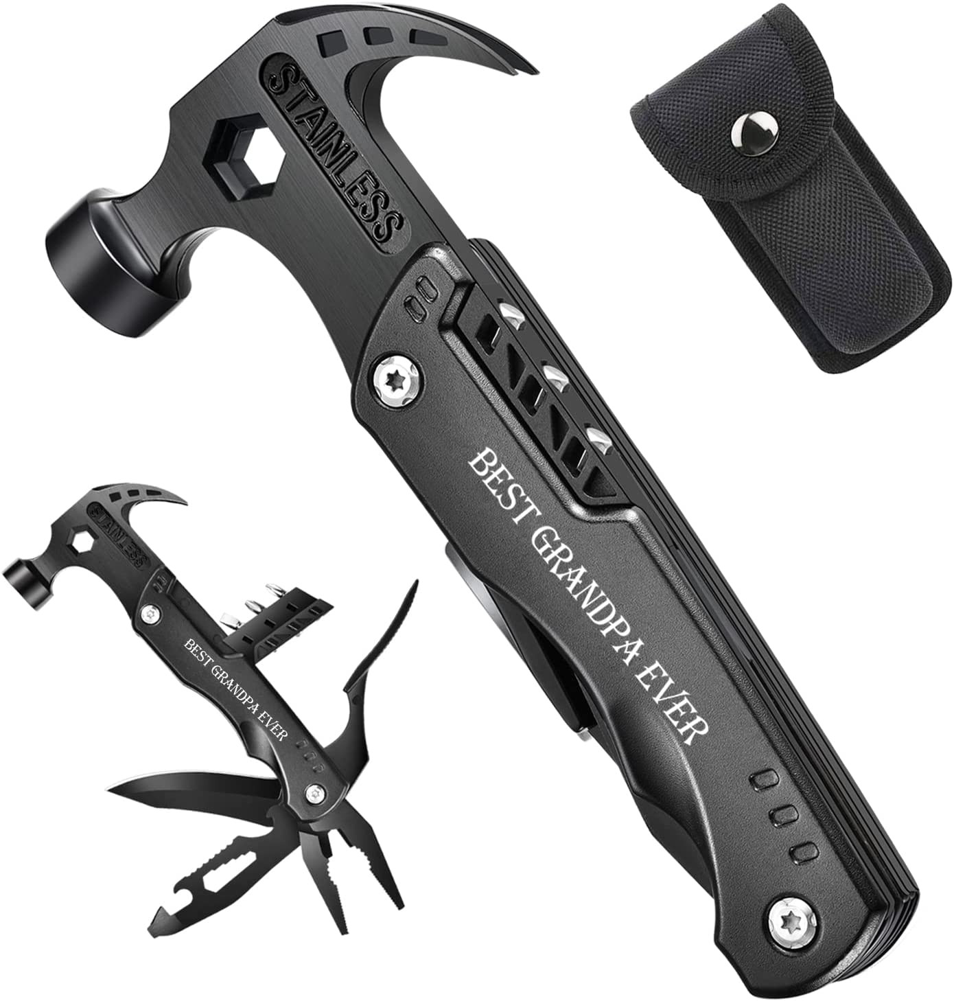 All-in-One Survival Hammer Multitool with Engraved Box – Great Gift for Dad