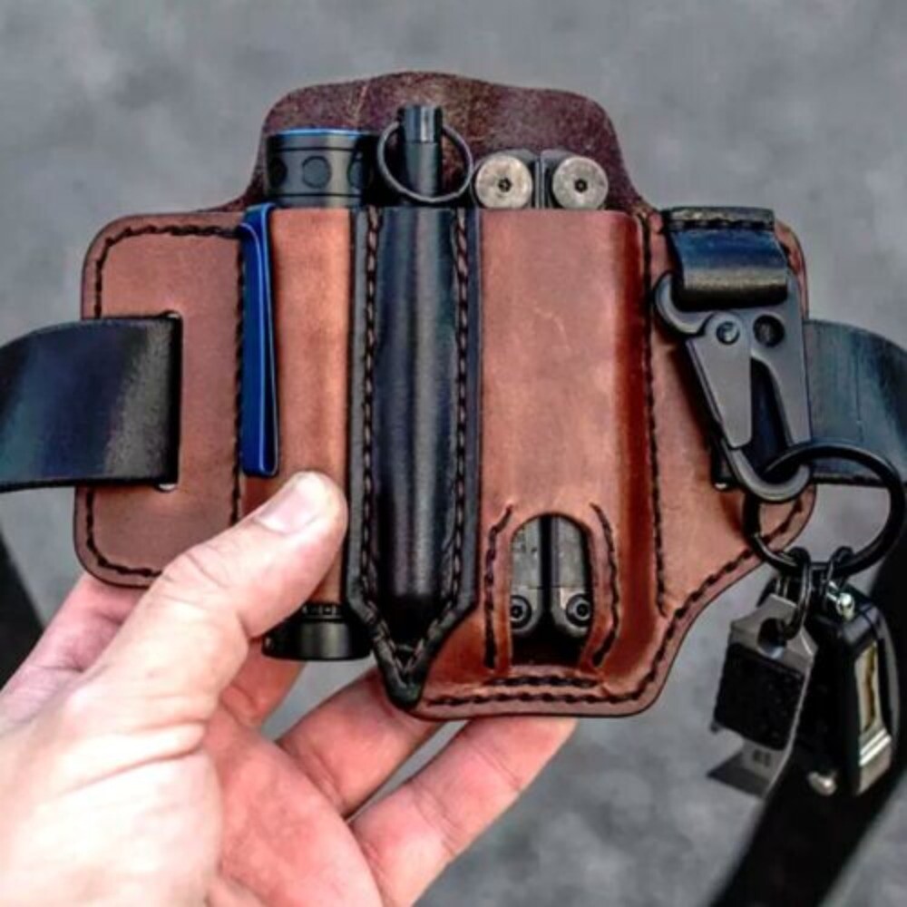 PU Leatherman Sheath Multitool With Pen Holder Sheath EDC Pocket Organizer Molle