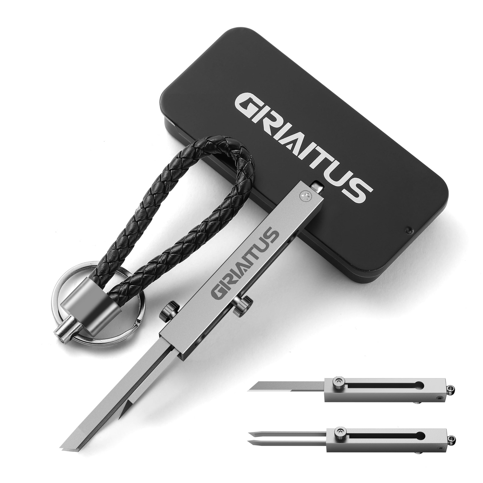 EDC Tweezers Precision Pocket Knife 2 in1 Keychain Multitool Knives Retractab…