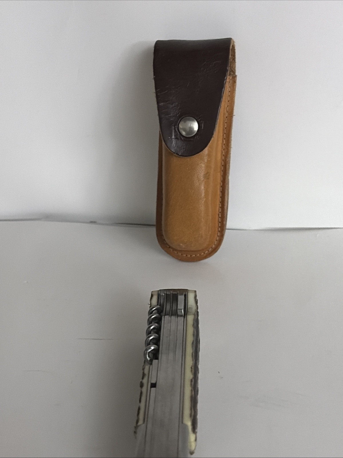 Vintage Mikov Czecho Slovakia Antlers Griff Stainless Steel Folding Knife