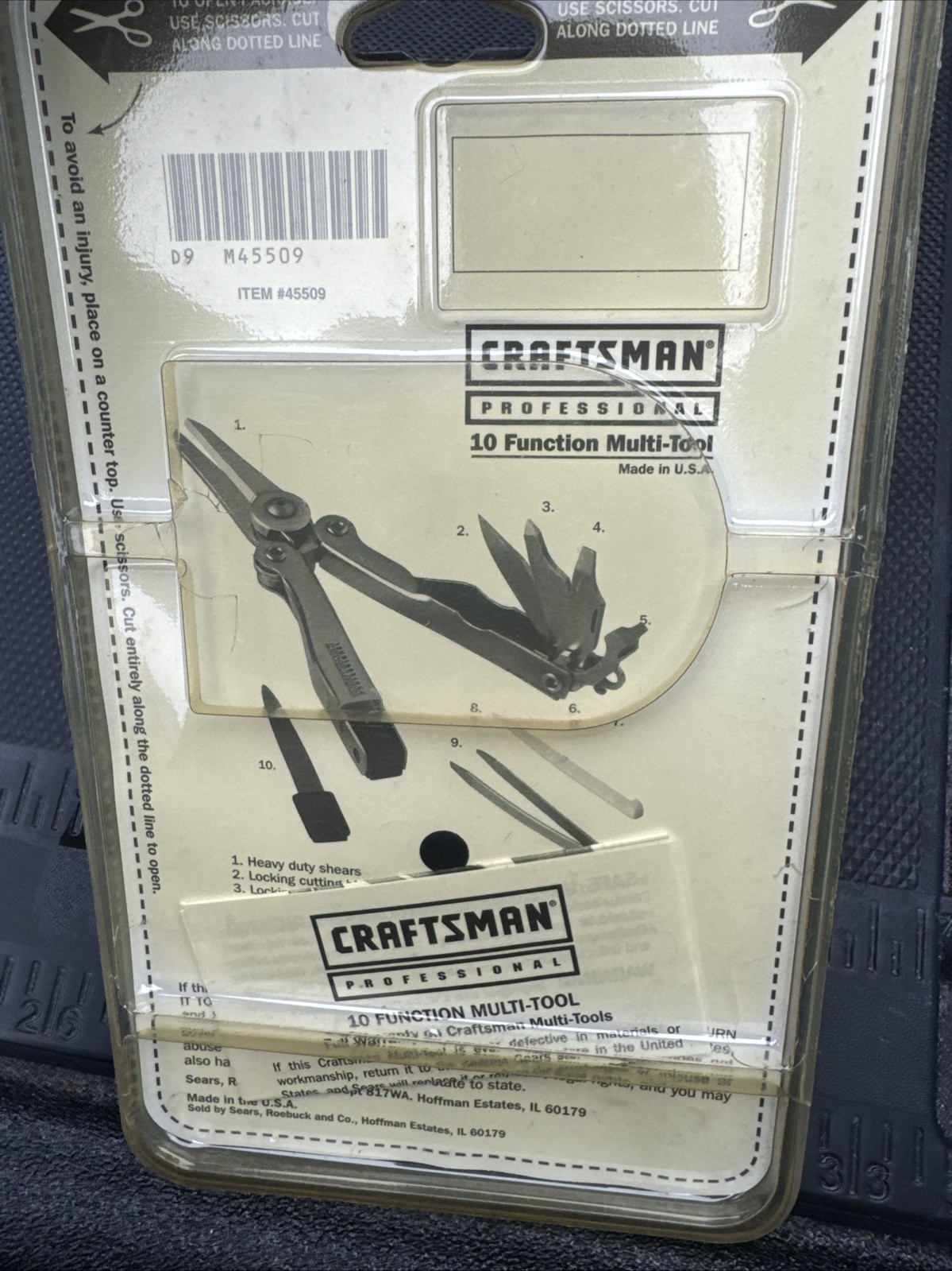 Sears Craftsman Usa Nos 45509 Professional 10 Function Multitool Retired Rare