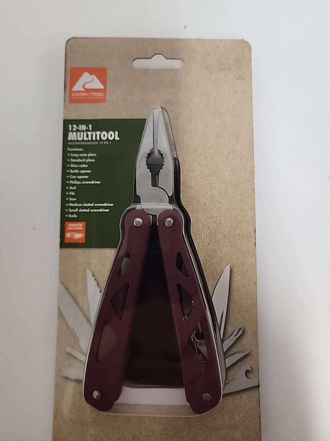 Ozark Trail 12-In-1 Multi-Tool with Sheath Hiking Outdoors Pocket Knife Camping