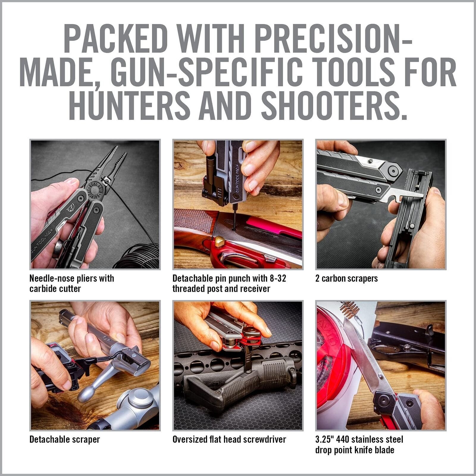 Real Avid Gun Tool Max- 37-in-1 Gun Multitool with 20 Gun Tools, 12 bits, and…