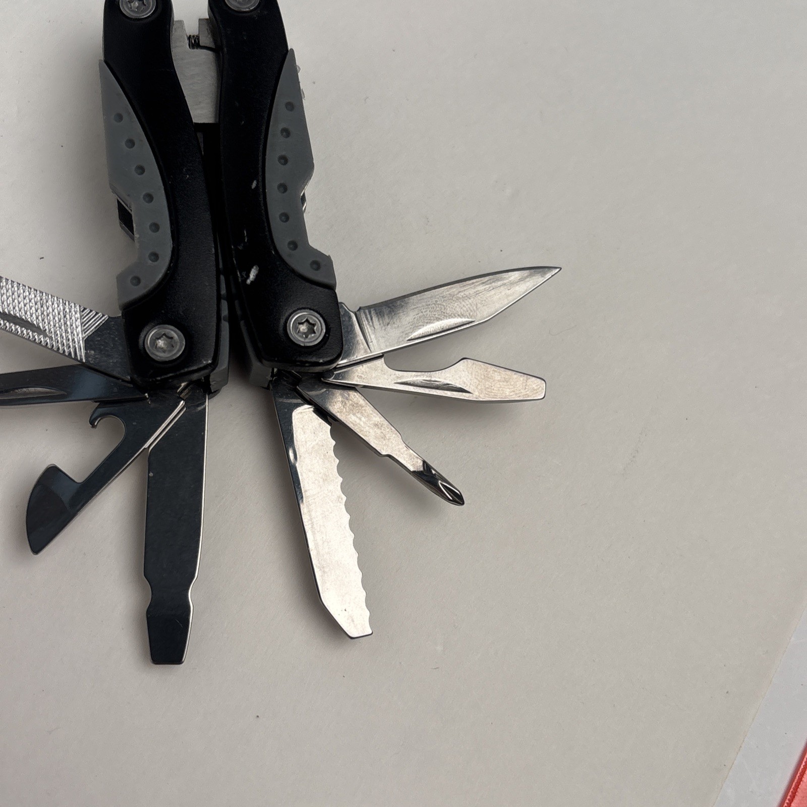 Bundle of 3 mini multitools Danco Brookstone Black White Blue Hunt Camp Hike