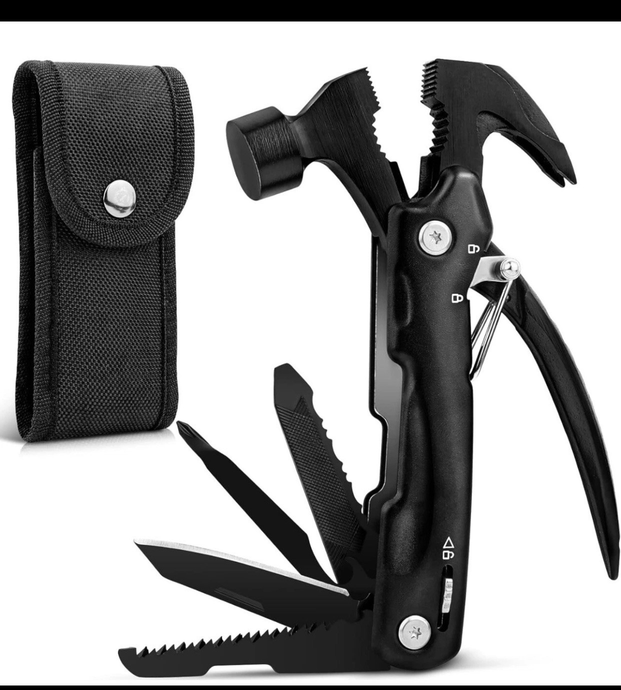 Hammer Multi Tool Camping Accessories Survival Gear Multi Tools With Nylon Case