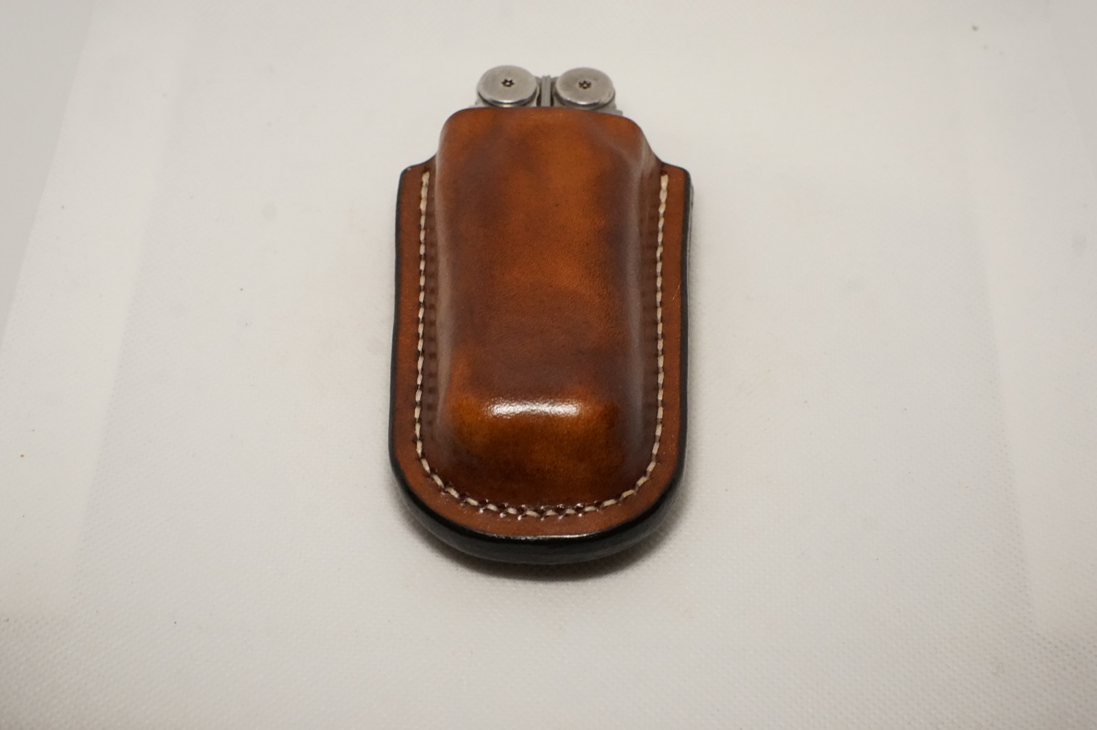 Leatherman wave plus leather sheath handmade dark brown color. Sheath only.