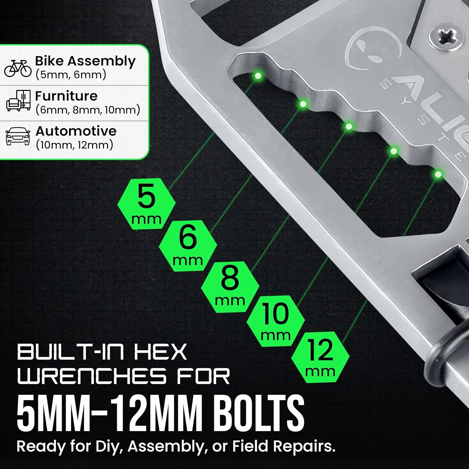 EDC Pry Bar Multitool 10-in-1 Pocket Pry Tool Bottle Opener EDC Tool