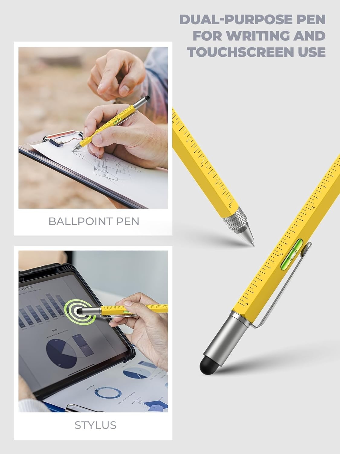 Stocking Stuffers Gifts for Men Dad-Multitool Pen Construction Tools, Pen Too