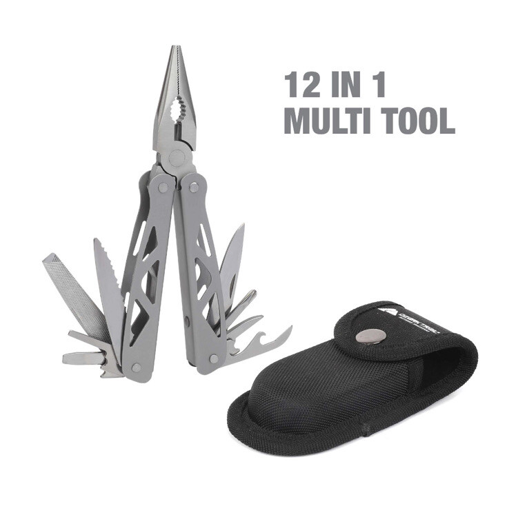 Ozark Trail 12-In-1 Multi-Tool Screwdriver Knife Pliers Saw w/ Sheath Ships Fast