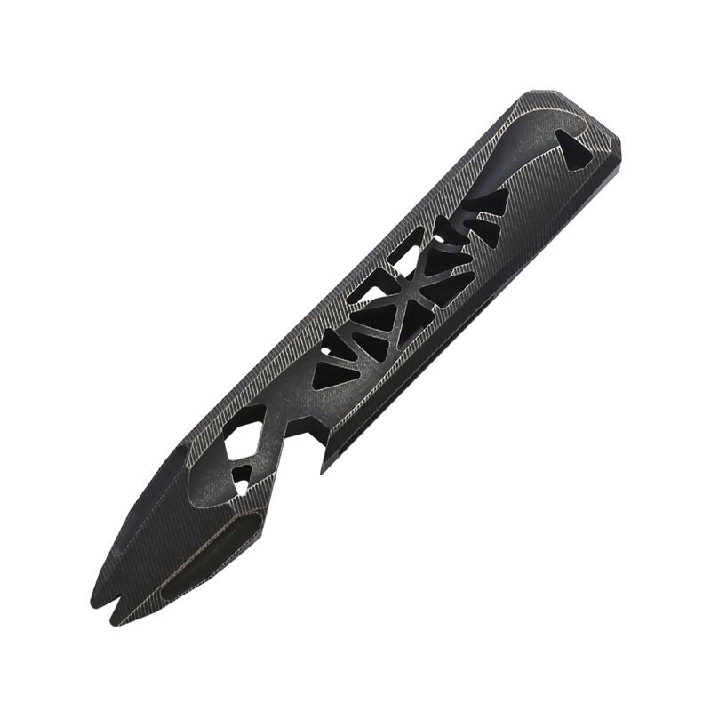 TWOSUN Titanium Alloy Hollow Out Pry Bar Crowbar Opener Pocket EDC Multi Tools