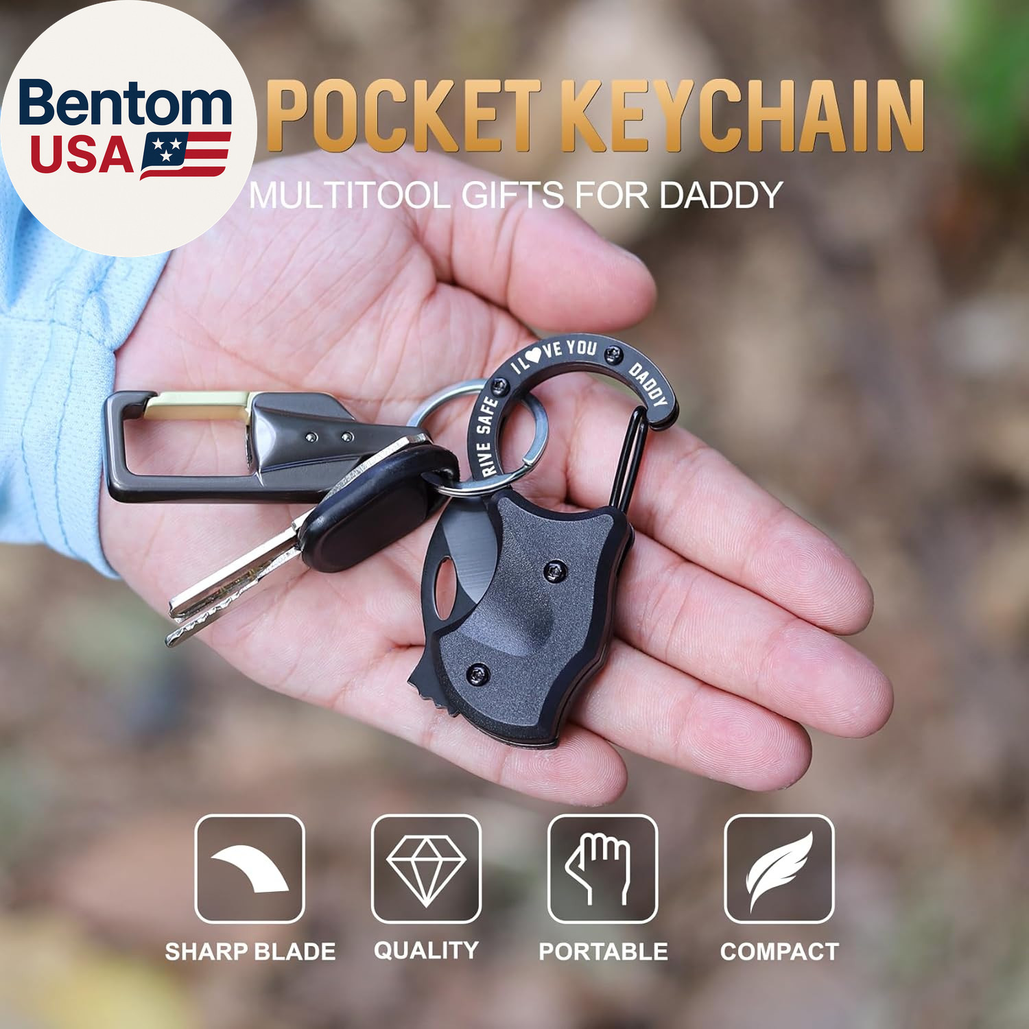 Gifts for Dad Fathers Day, Fathers Day Dad Gifts, EDC Box Cutter for Camping Hik