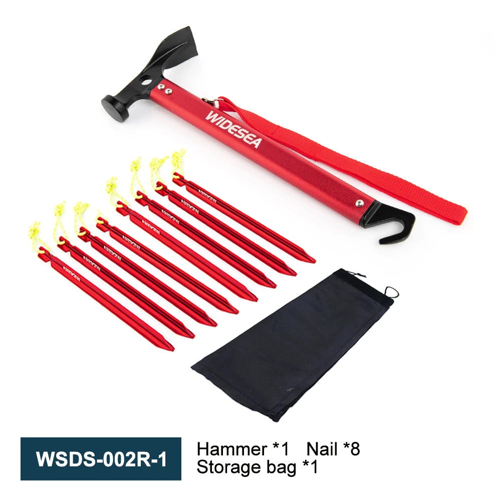 Aluminum Alloy Camping Nail Hammer Strong Durable Easy to Carry Multifunctional