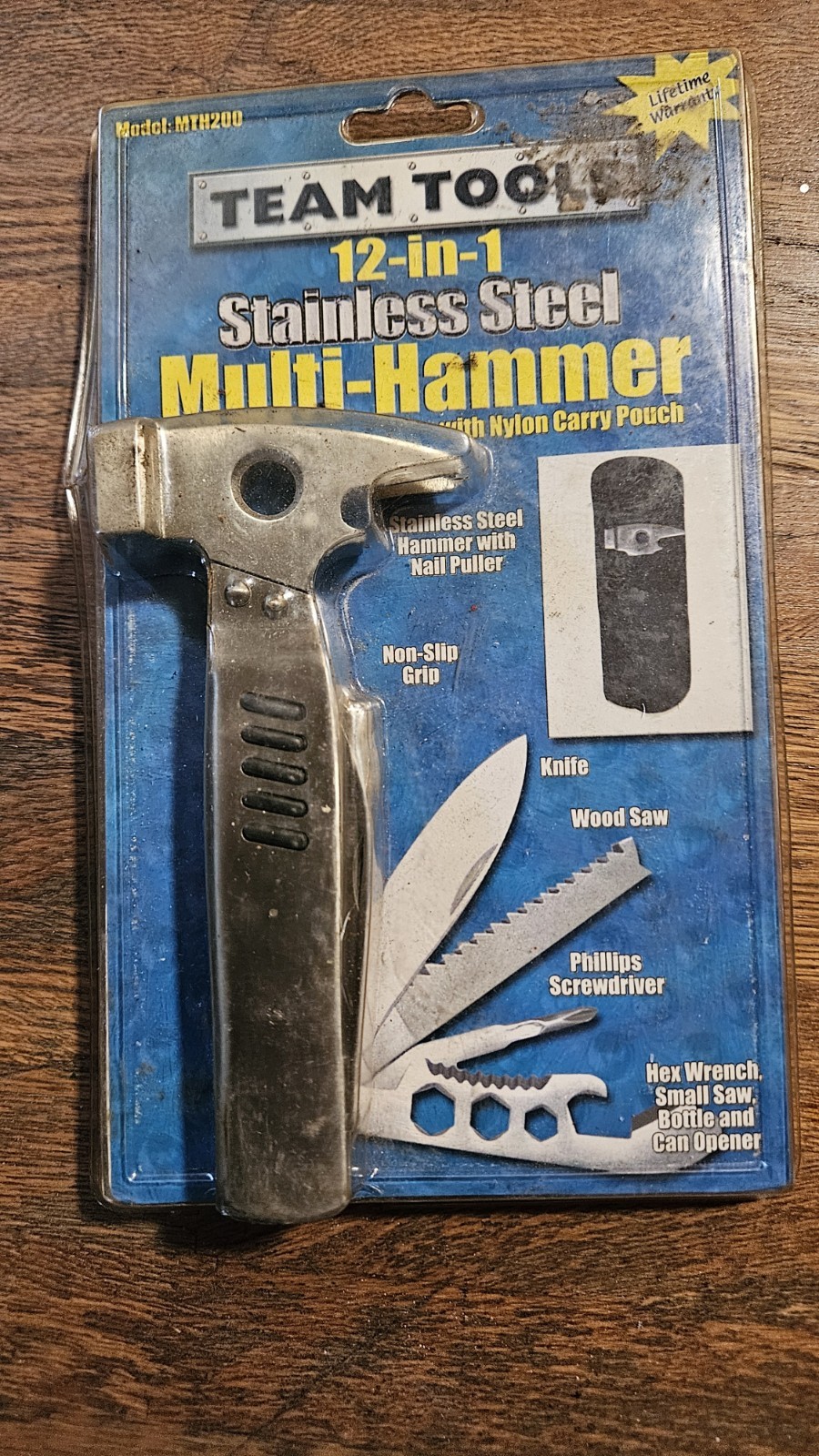 Team Tools MTH200 12 In 1 Stainless Steel Miltitool With Hammer, New In Package.