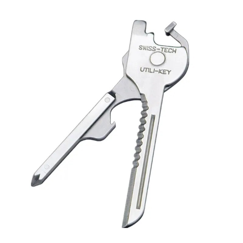 6 in 1 Utili-key Multi Tool Keyring Knife Screwdriver Outdoor Camping Survival