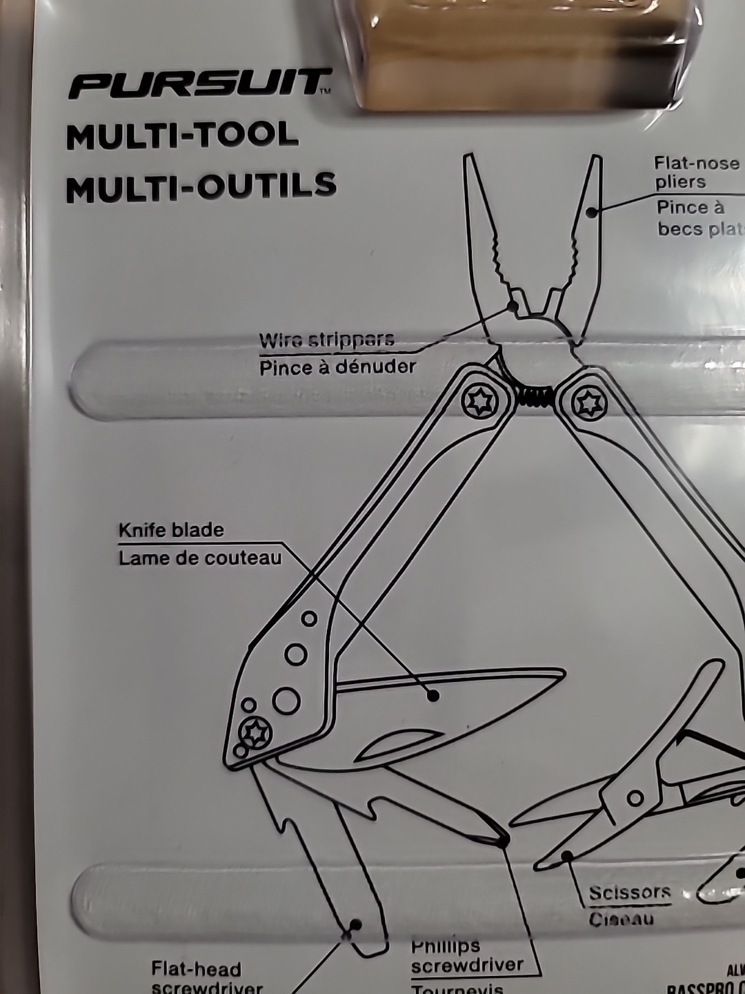 PURSUIT Multi-tool 7-in-1 Stainless Steel/ Black Color Combo Tool New Sealed