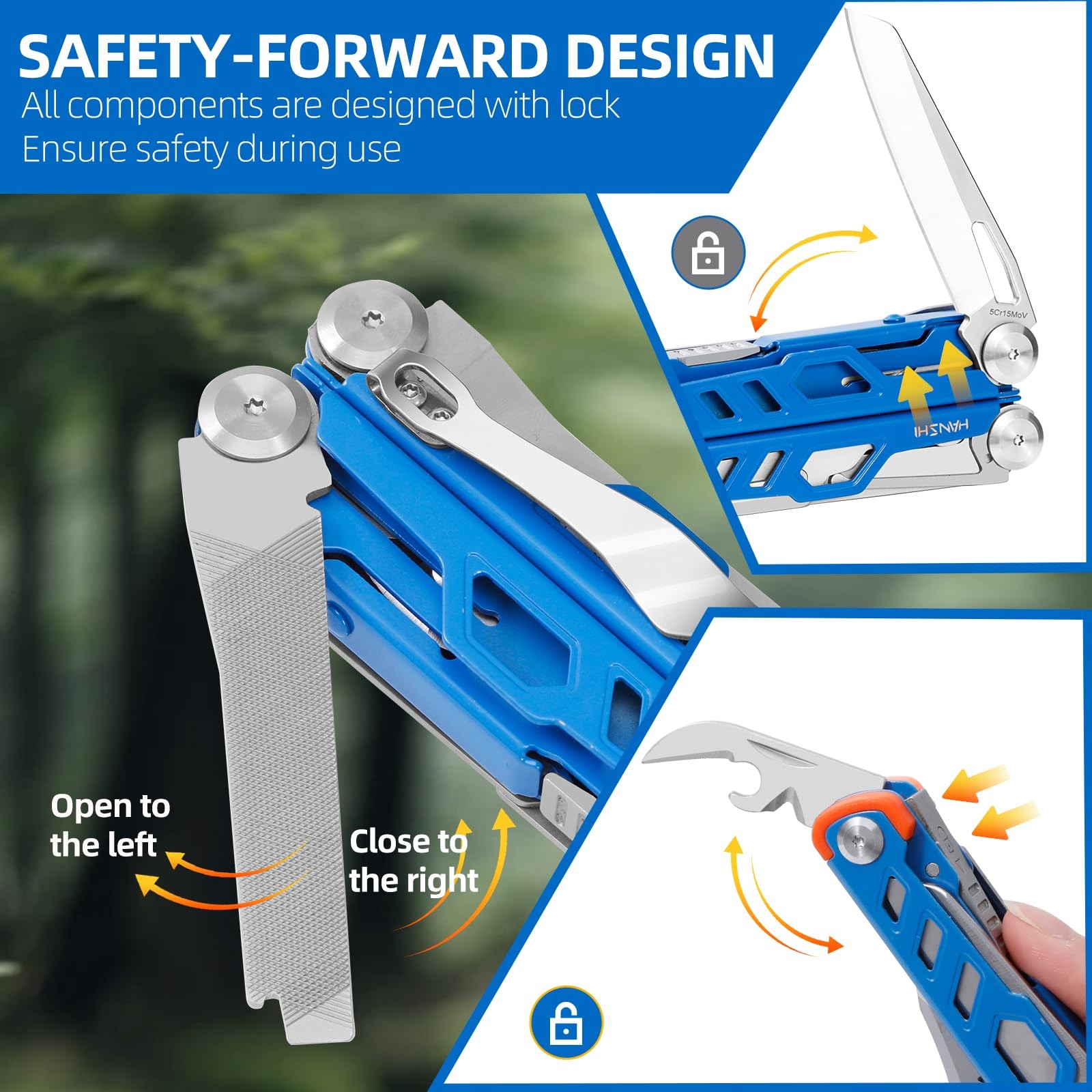 15 in 1 Multitool Pliers with Scissors, Upgraded Heavy Duty Stainless Steel M…