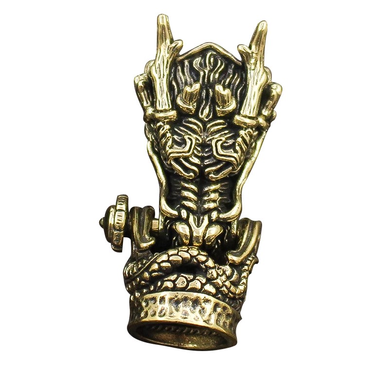 Dragon head bracelet buckle joint snake DIY accessories woven pure brass silver