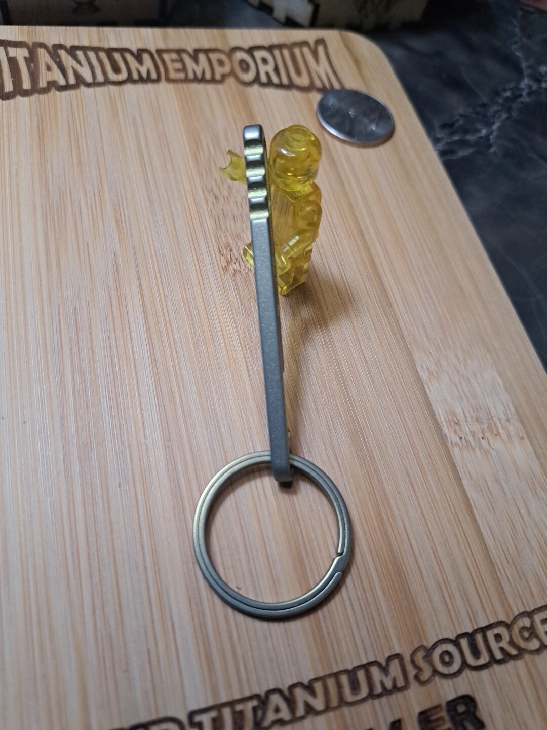 Titanium Belt Clip Keychain With Built-in Bottle Opener