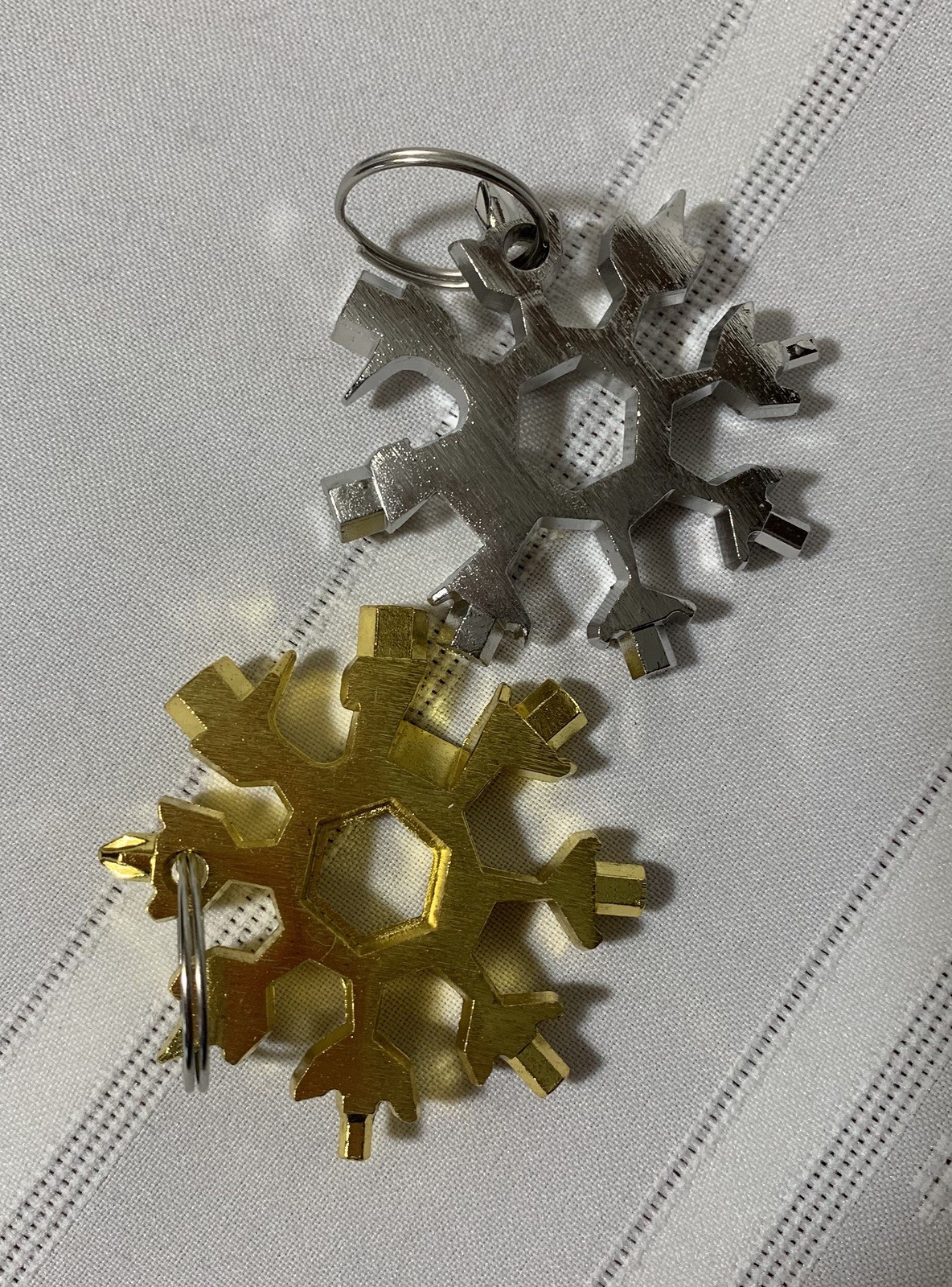 18-in-1 Snowflake Multi-Function Tool ~ Set of 2 Gold and Silver