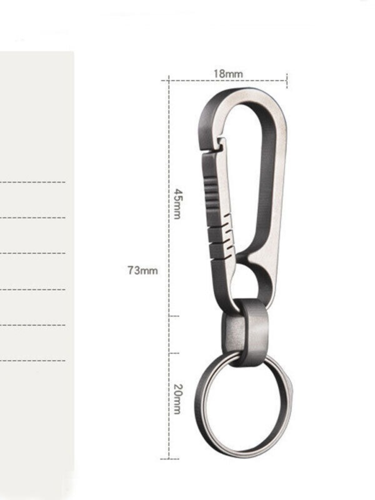 1PC Titanium Alloy Keychain Carabiner Backpack Hanging Buckle Outdoor EDC Tool