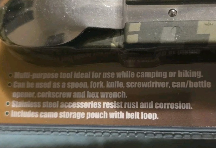 Grip Outdoors Camo 8 In 1 Camping Tool With Camo Nylon Case
