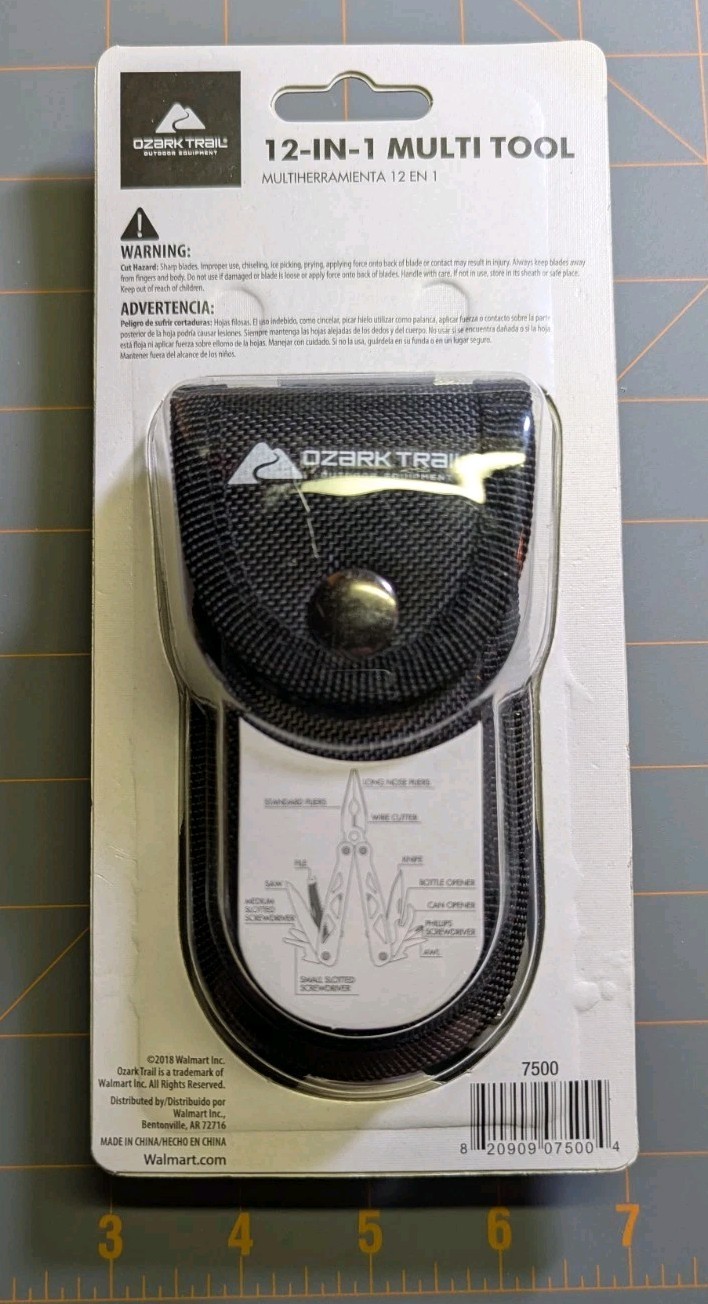 OZARK TRAIL 12-IN-1 MULTI- TOOL SHEATH INCLUDED BRAND NEW! FACTORY SEALED.