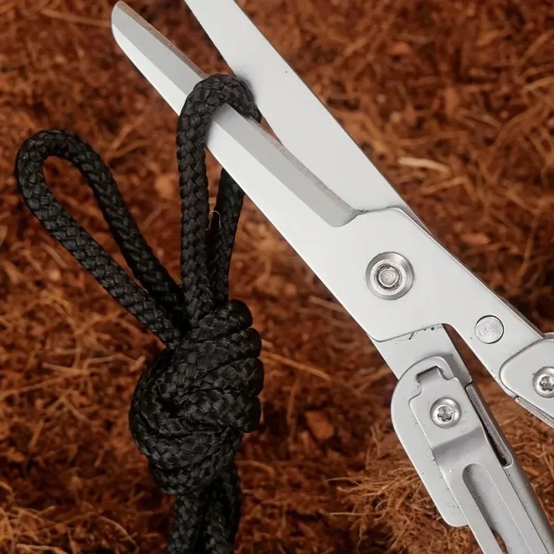 1pc Multifunctional Folding Stainless Steel Survival Scissors Portable EDC Tool