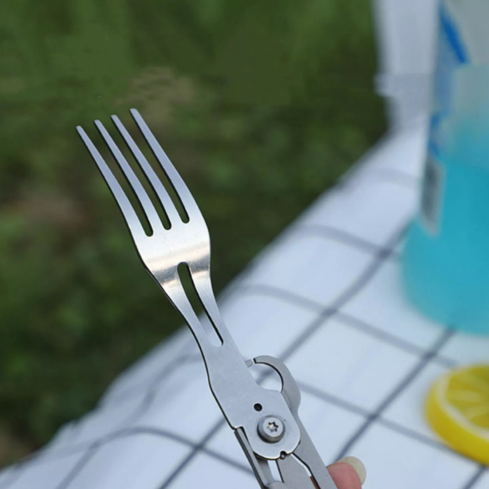 5 in 1 Reusable Spork Spoon Camping Bottle Opener Utensil Camping Silverware