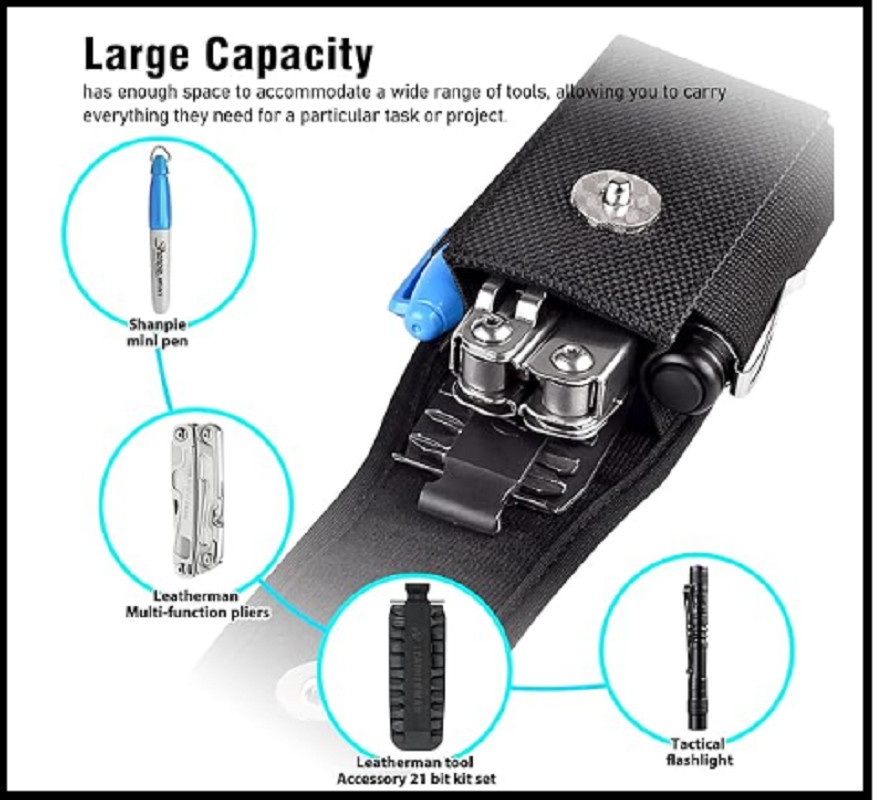 Multitool Sheath Compatible Leatherman EDC Belt Organizer Tool Holster Pouch