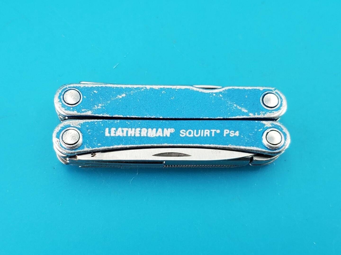 Leatherman SQUIRT PS4 Multi-Tool With Pliers Scissors Knife BLUE!