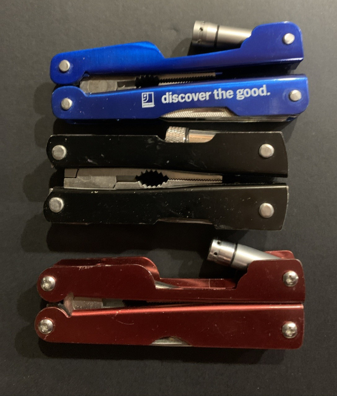 MUlTI-TOOL 4” Multi Tool LED Light Lot Of 3 With 1 Sheath USED