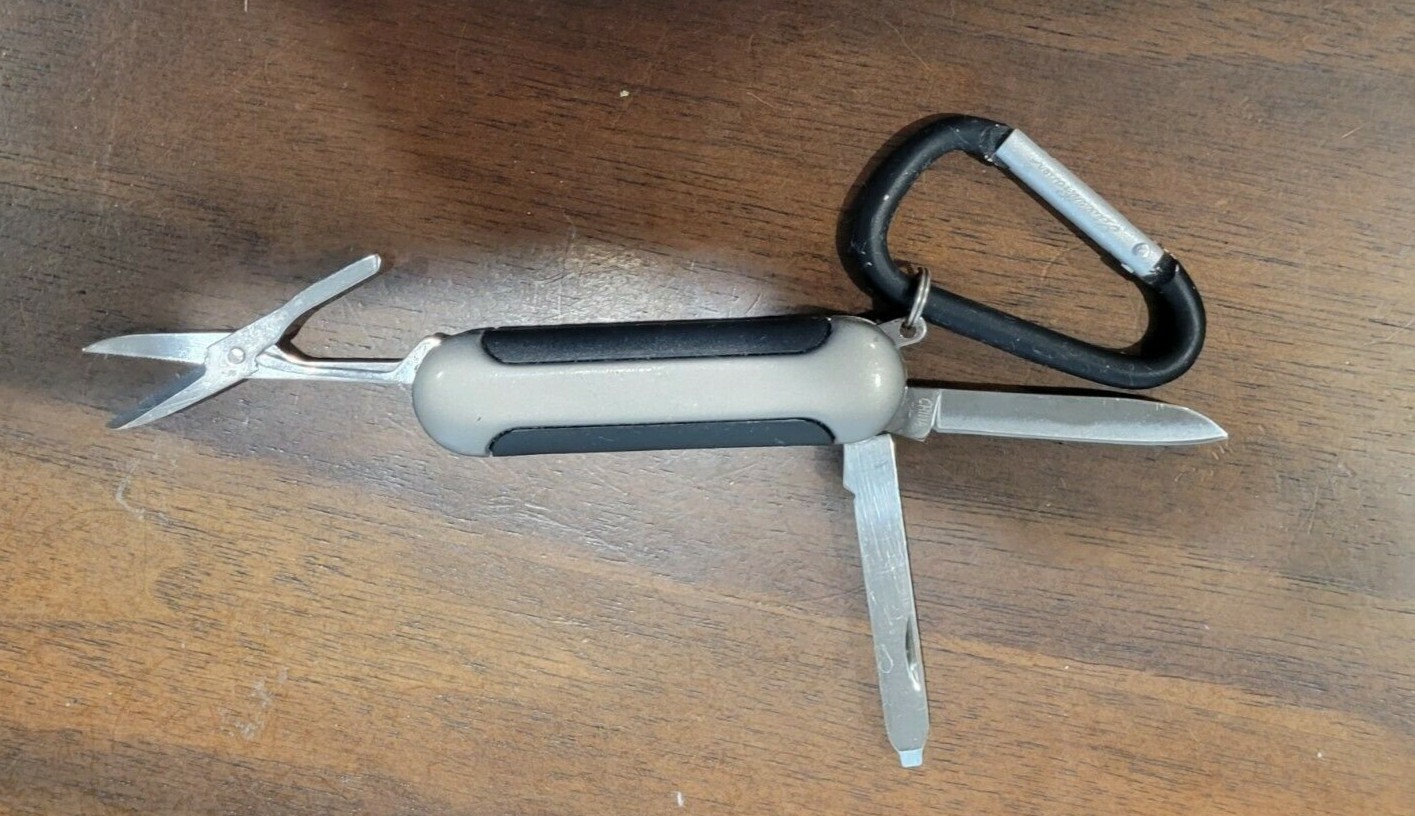 Eddie Bauer Pocket Knife 3 tools/5 functions – with carbineer 2 ½” folded