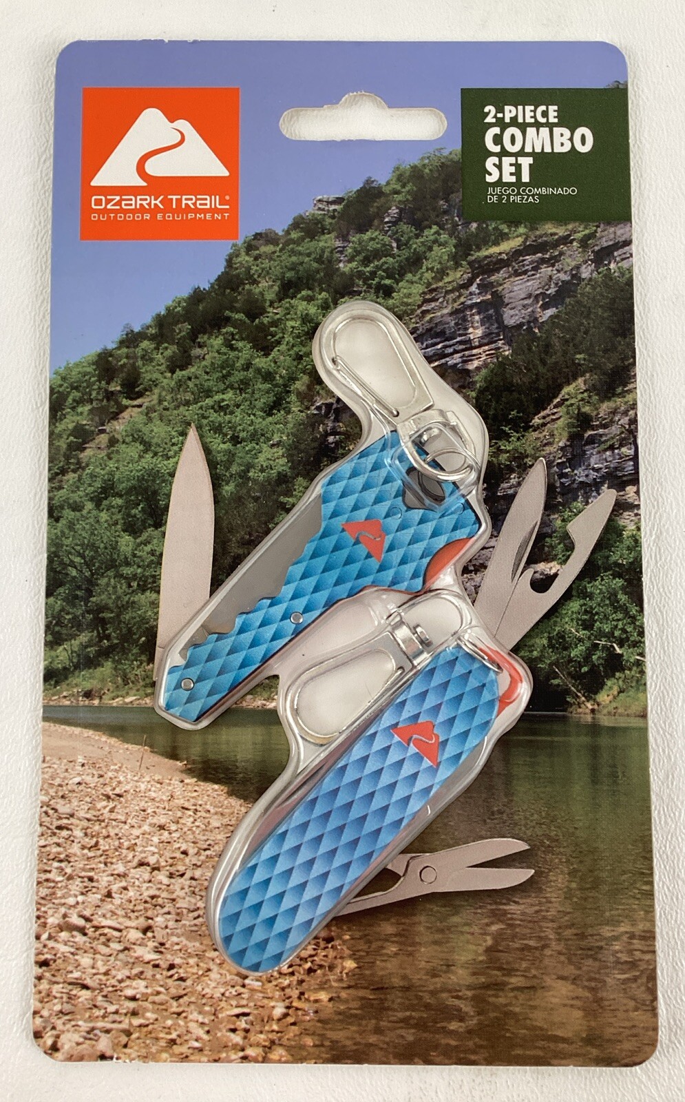 Ozark Trail Outdoor Equipment 2 Piece Combo Set Keyring Knife Mini Multitool New