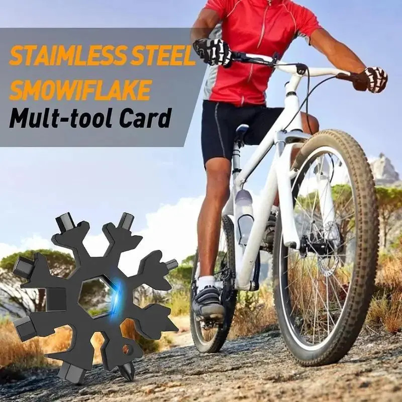 18-In-1 Snowflake Multi-Tool Stainless Steel Portable Wrench All-In-One Screwdri