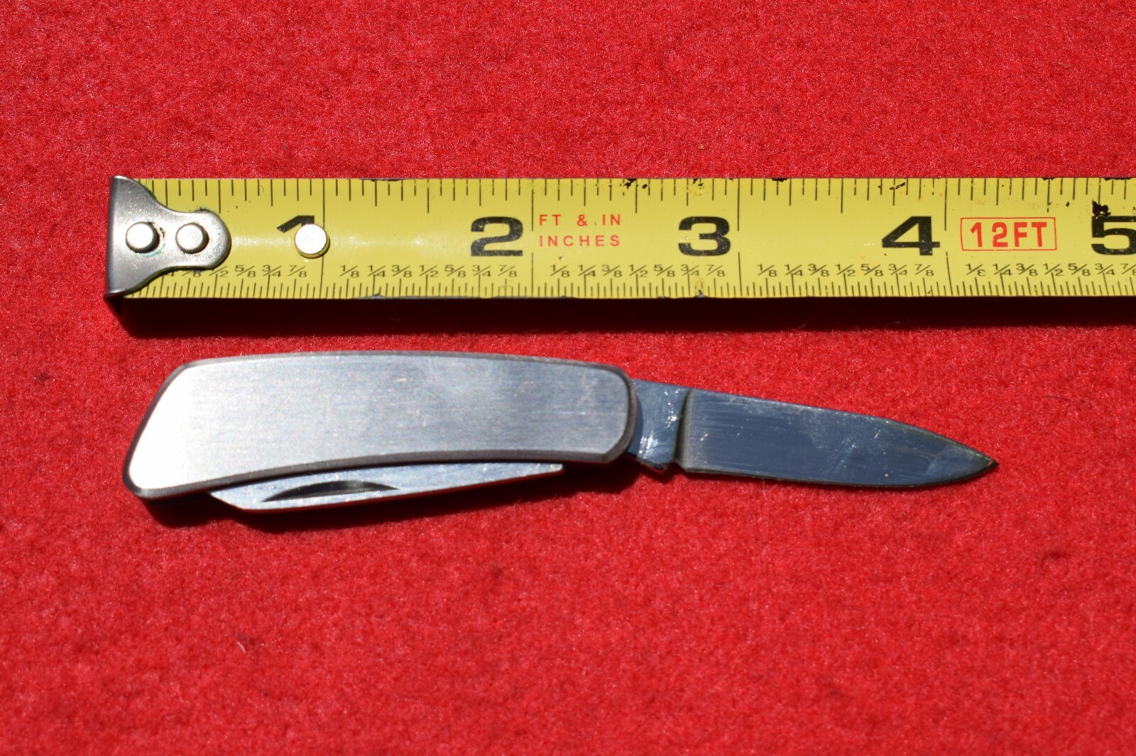 NIB Small Stainless Pocket Knife Nail File Bottle Opener Screwdriver 4 1/8″