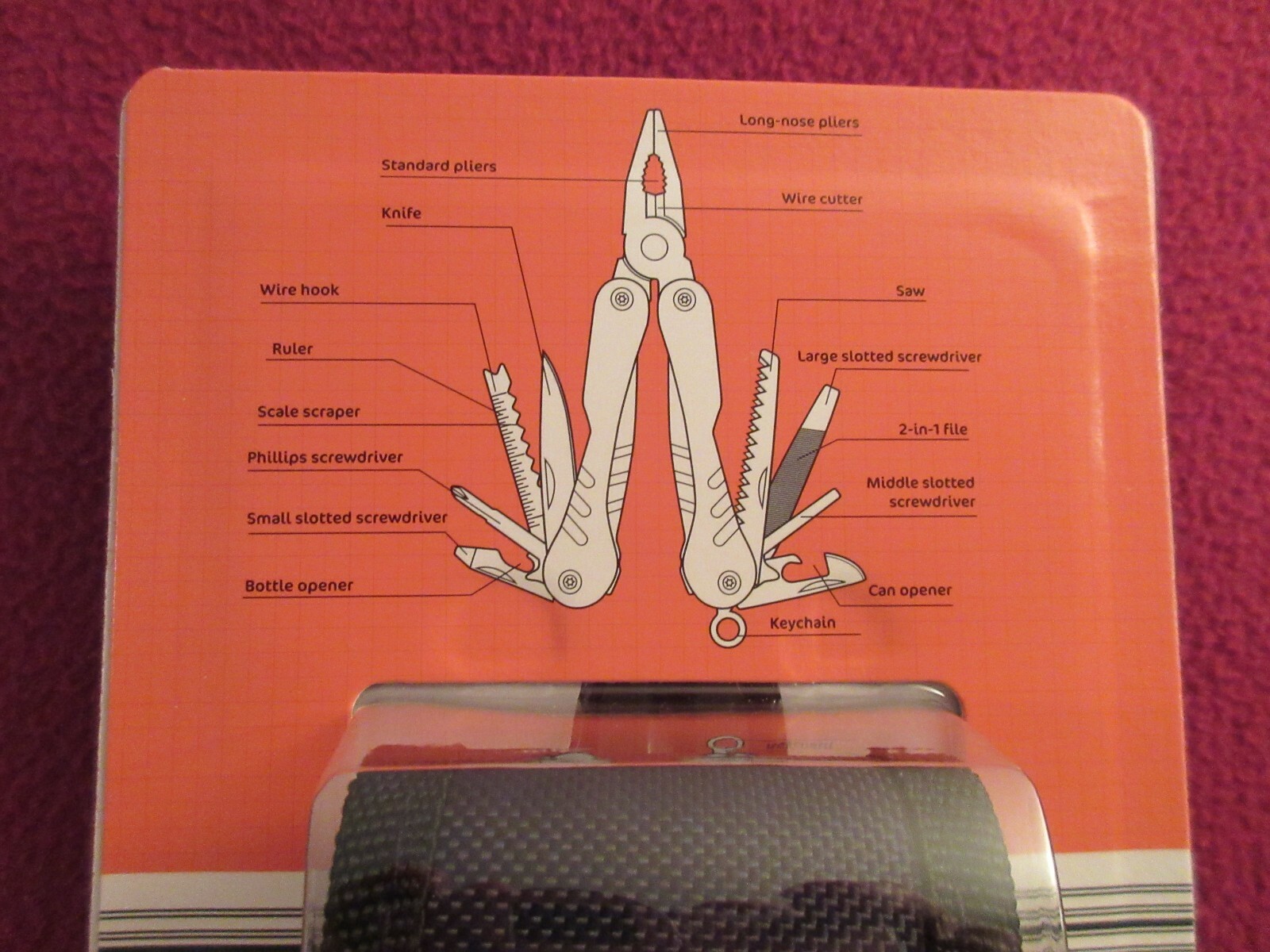 ADVENTURIDGE 17-in-1 Multi Tool With holder New Factory Sealed