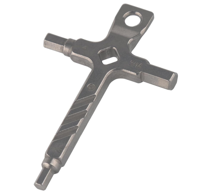 Hex Key Allen Wrench Photography EDC Multi-tool 4-in-1 Set (3mm, 4mm, 3/16, Flat