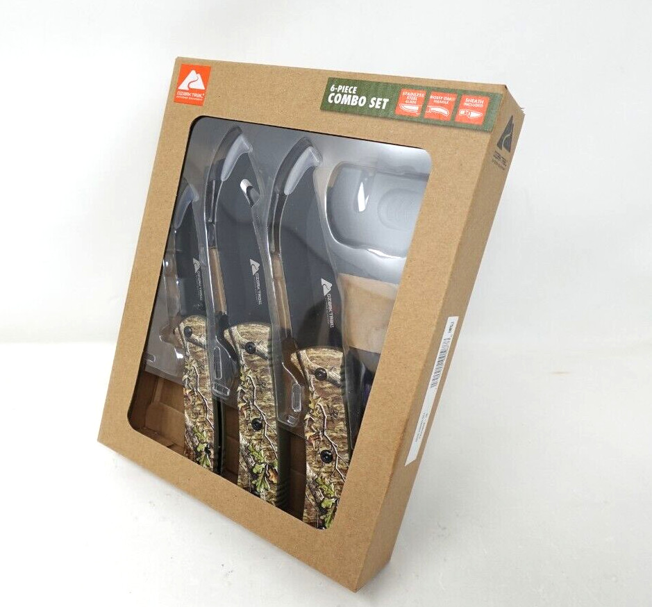 Ozark Trail 6 Pieces Hunting Knives Set, 8.25 inch Fixed Blade Knife,