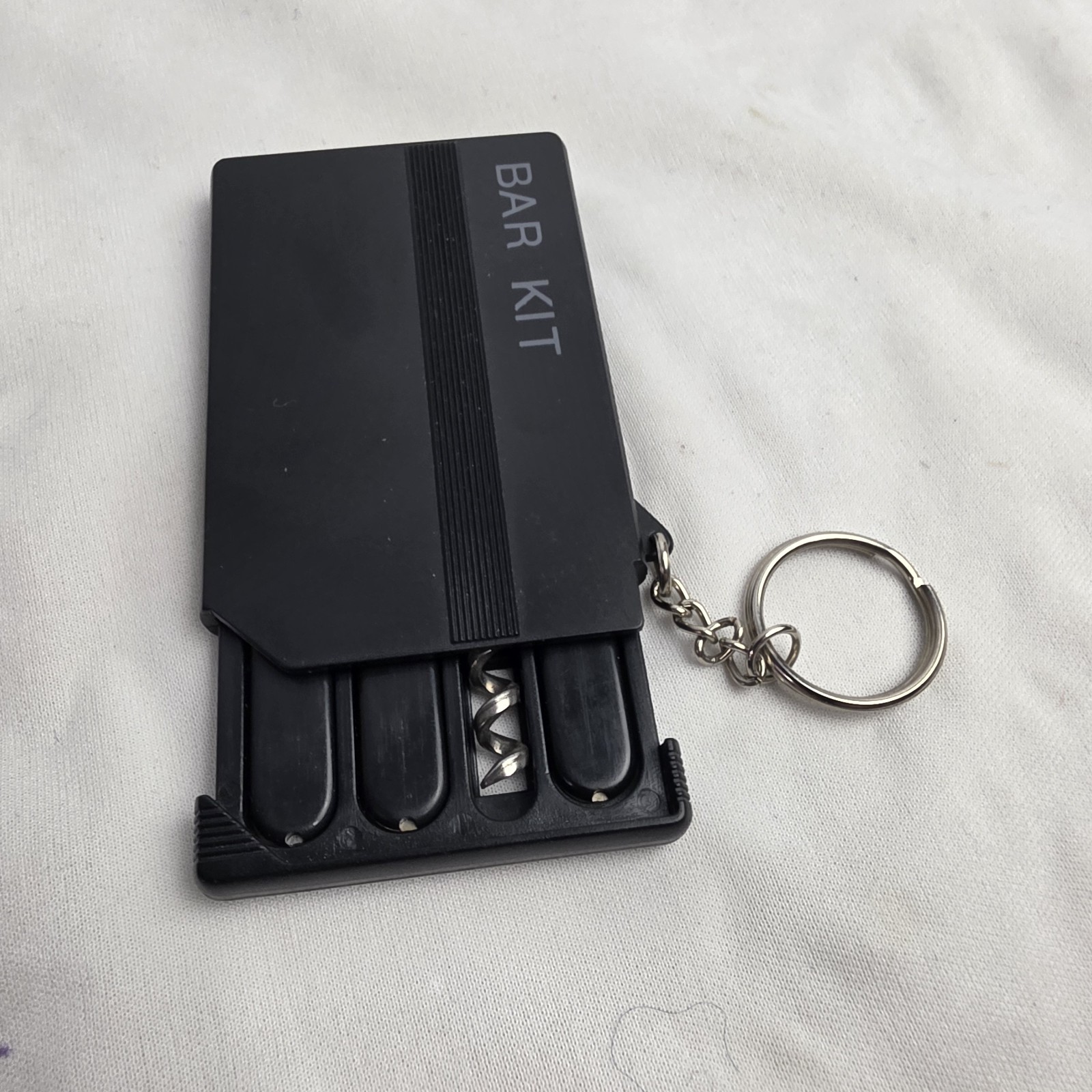 Miniature Keychain Bar Tool Set Knife Corkscrew Bottle Opener Pocket Travel Size