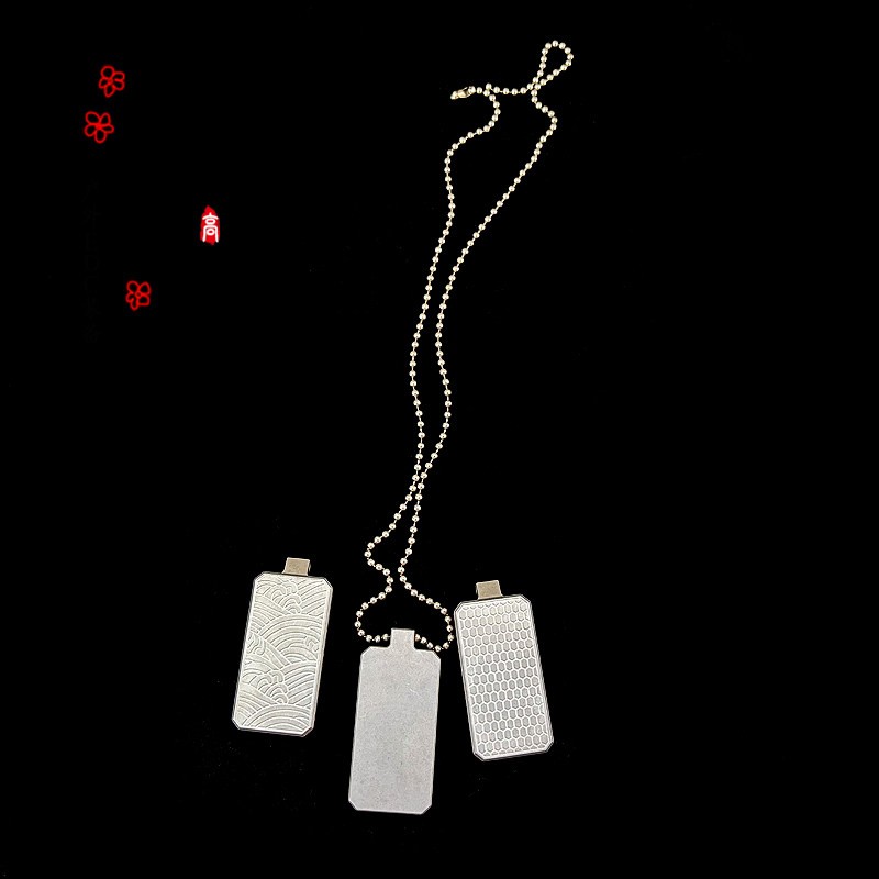 Titanium Alloy EDC Dog Tag Necklace Storage Box Mechanical Slider Fidget Toy
