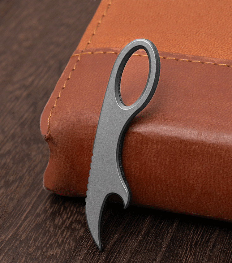 Titanium Alloy Multi Tools Crowbar Bottle Opener Portable Outdoor EDC Keychain