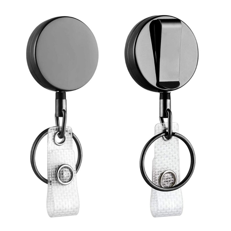 Heave Duty Badge Reels Retractable Keychain Carabiner Badge Holder for Office
