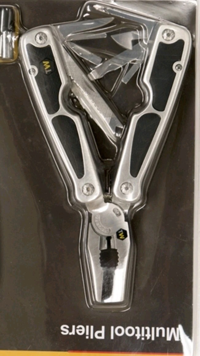 MULTI-TOOL PLIERS 29-in-1 with Pouch & Tool Bits, Tuff Work Stainless #04-B131