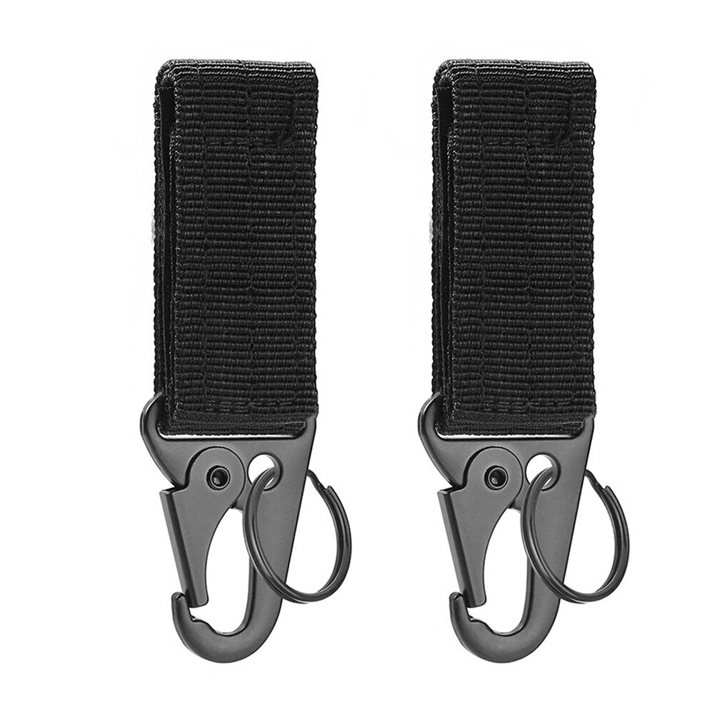 2pcs Carabiner Nylon Key Hook Molle Webbing Buckle Belt Accessories Camping Tool